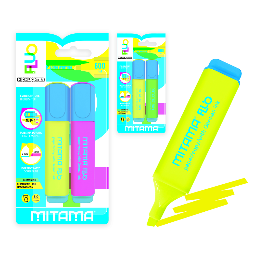 Marcador fluoresc. Mitama c/2 sortido