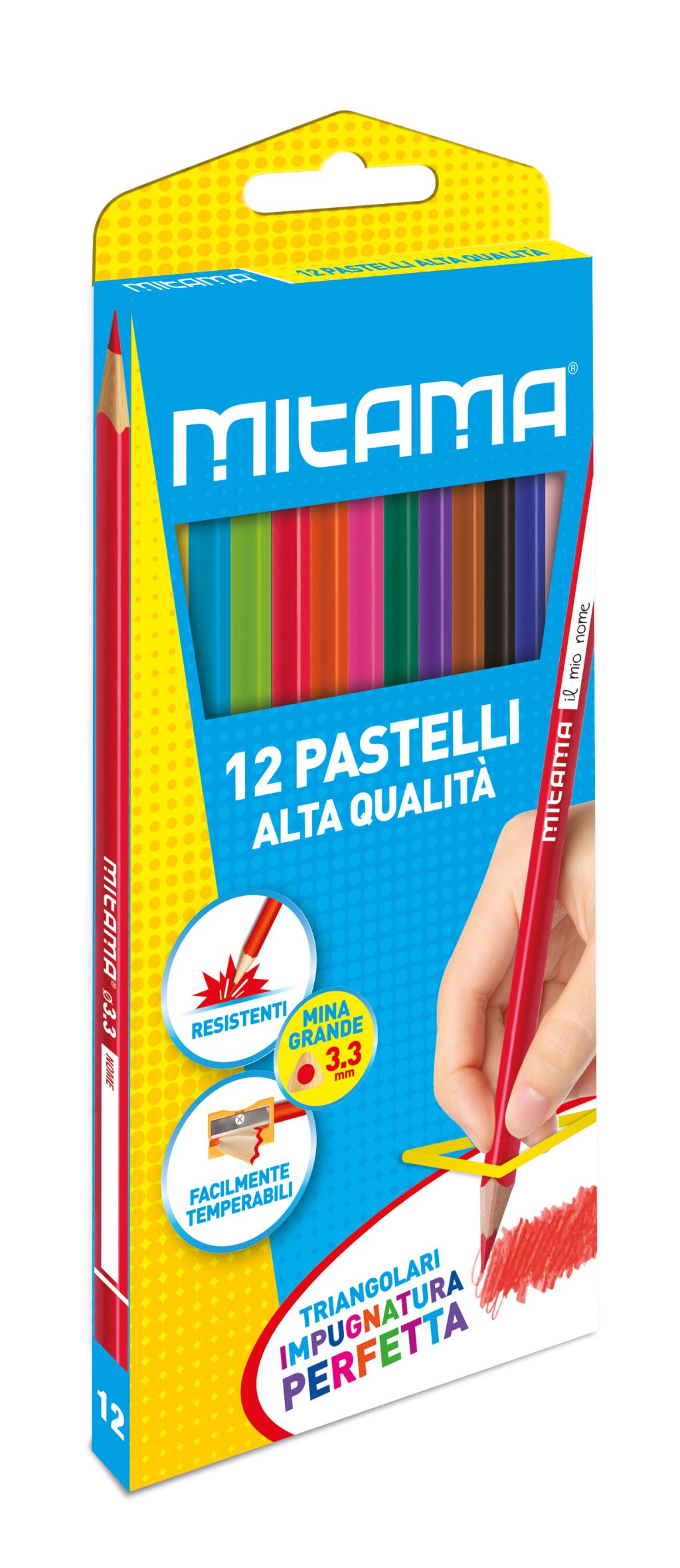 Lapis cor Mitama triangular cx. 12