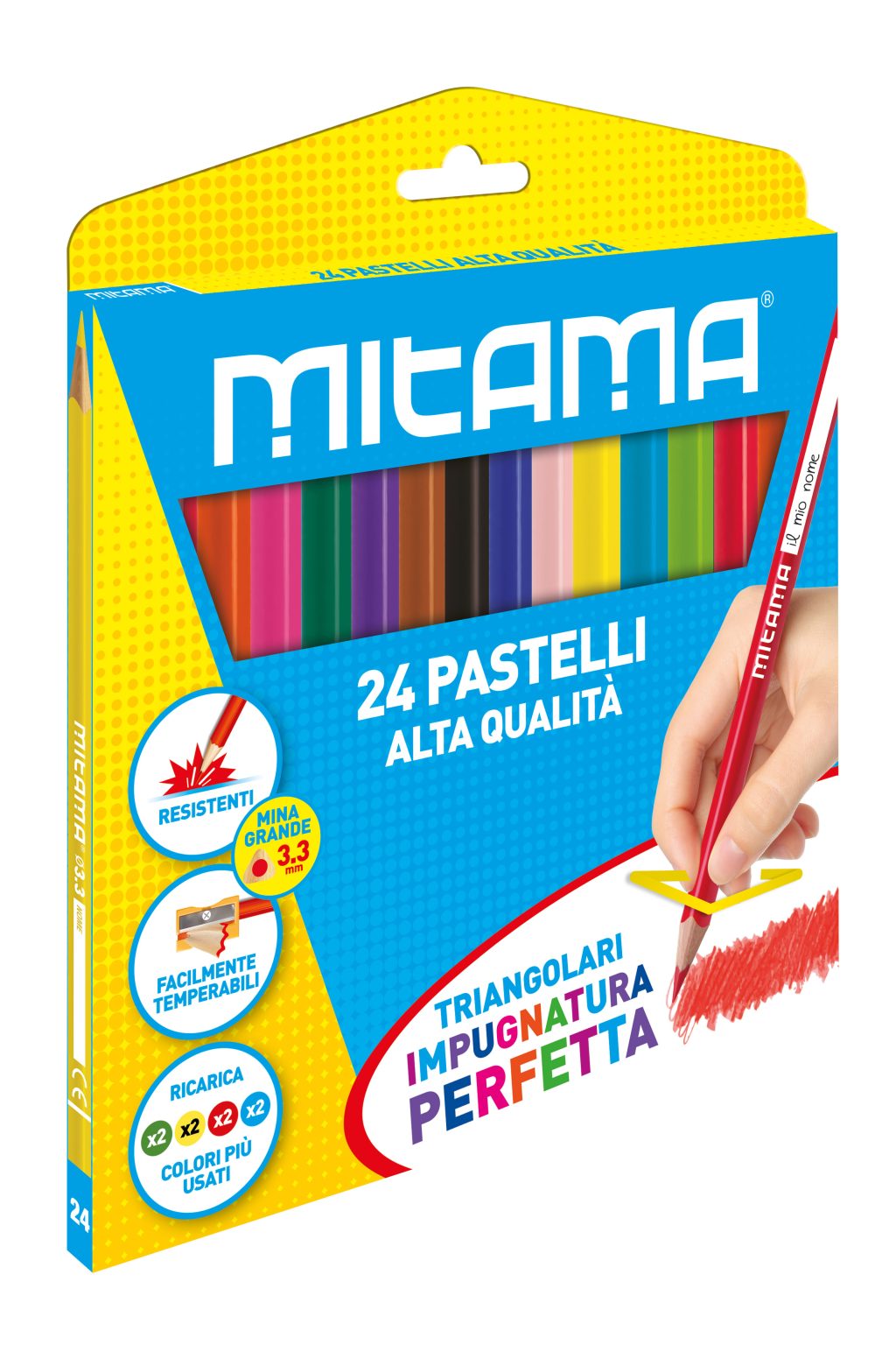 Lapis cor Mitama triangular cx. 24