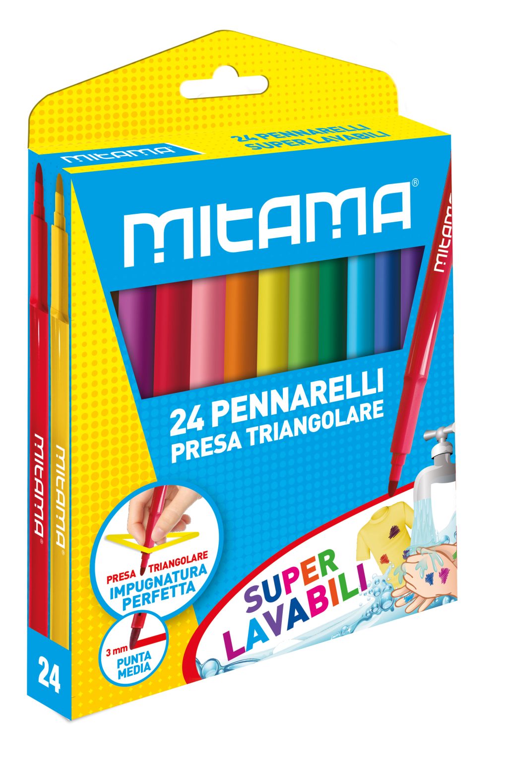 Marcador feltro Mitama super lavavel cx.24