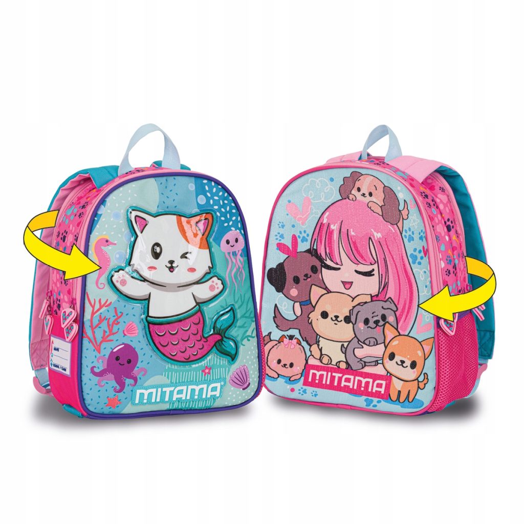 Mochila infantil reversivel mitasereia/animais