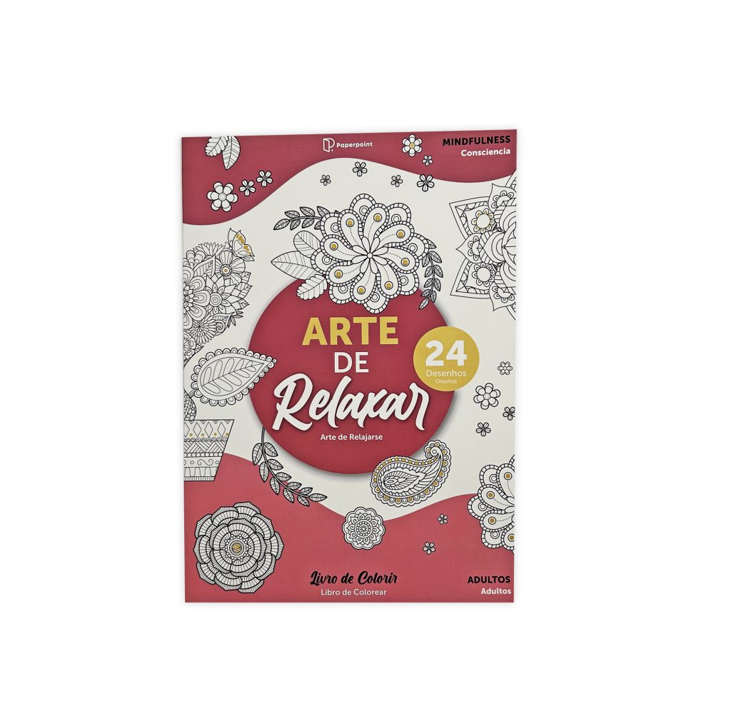 Livro colorir A4 c/24 desenhos Mindfulness