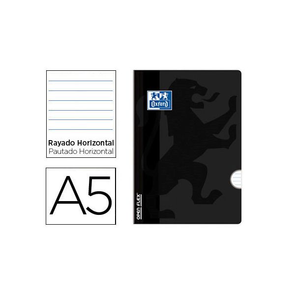 Cad. OpenFlex School A5 preto paut. 100108167