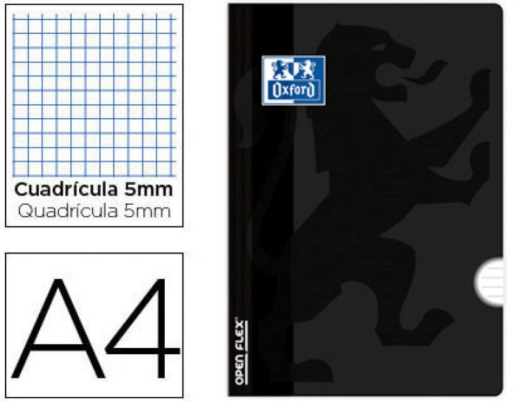 Cad. OpenFlex School A4 preto xadres 100105795